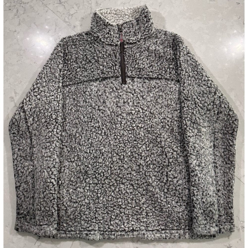 Dylan By True Grit Frosty Tipped Sherpa Fleece Stadium Pullover Womens Small